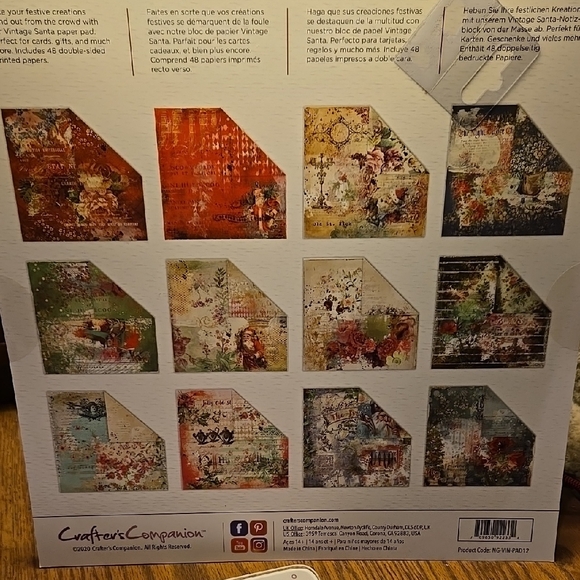 Crafters Companion Nature's Garden Vintage Christmas Paper Pad NEW - Picture 2 of 2